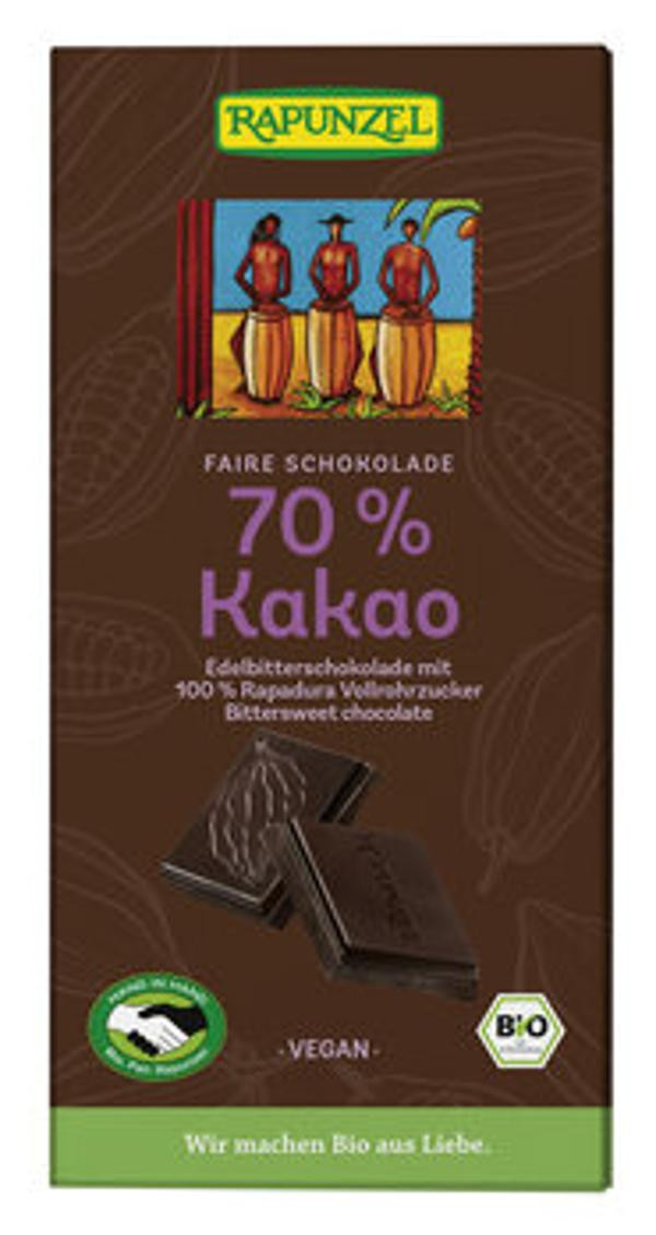 Produktfoto zu Edelbitter Schokolade 70% Kakao, 80g