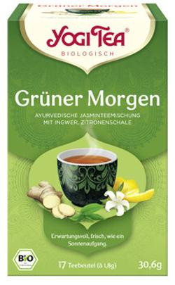 Produktfoto zu Yogi Tea Grüner Morgen Teebeutel 17x1,8g