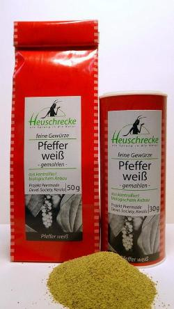 Produktfoto zu PFEFFER, weiß, gemahlen 30gr