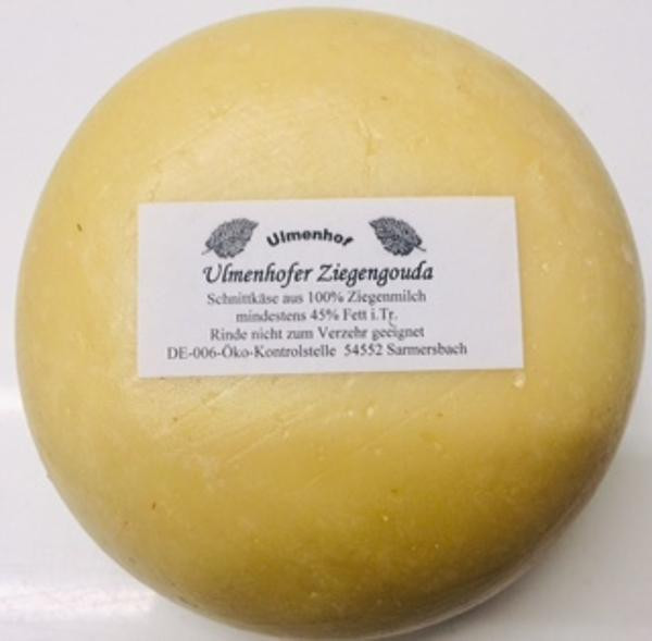 Produktfoto zu Ulmenhofer Ziegengouda Bockshorn, Stück ca. 200g